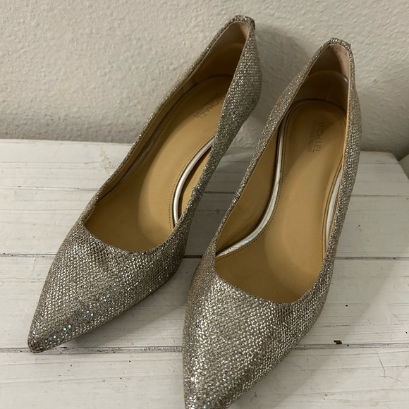 Michael Kors Glittering Silver Heels - Picture 2 of 7